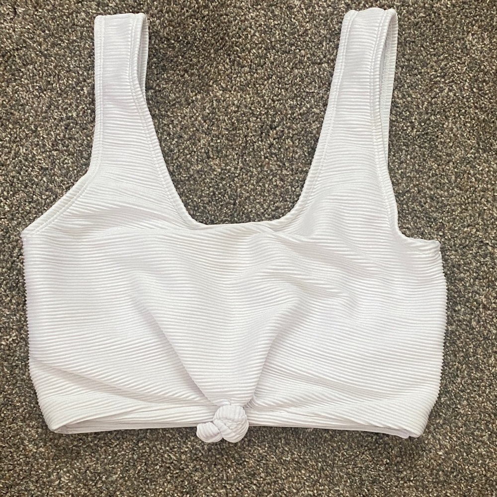 White Knotted Women's Swim Top
